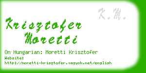 krisztofer moretti business card